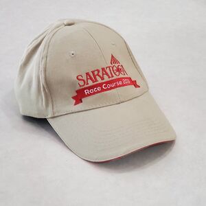 Saratoga Race Course Khaki Hat 2015 NYRA Stadium Give Away SGA  Strap Back NEW